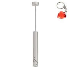 Szara lampa wisząca tuba TIBIA BUBLE 5741 Luminex