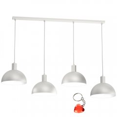 Szara metalowa lampa wisząca 4-punktowa nad stół HANDA 4306 Luminex