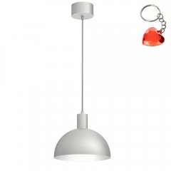 Szara metalowa lampa wisząca HANDA 4303 Luminex