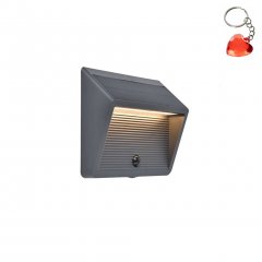 Lampa natynkowa ścienna LED 11,5W solarna z czujnikiem LINKO SOLAR 6912301335 Lutec
