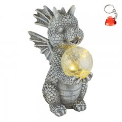 Lampa solarna stojąca dekoracyjna LED 0,024W Smok SOLAR 33888 Globo