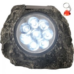 Lampa solarna stojąca LED 8x0,06W Kamień SOLAR 33920 Globo