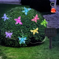 Lampki solarne LED 10x0,06W Motylki SOLAR 33706-10 Globo