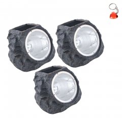 Zestaw 3 lamp ogrodowych solarnych LED SOLAR 48505 Eeglo