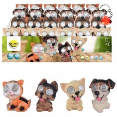 Zestaw x24szt. Lampka solarna LED 2x0,06W Pies lub Kot SOLAR 33512-24 Globo