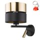 Kinkiet do czytania HILTON BLACK/GOLD 2579 TK Lighting