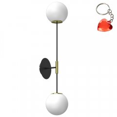 Kinkiet dwupunktowy mleczne kule SATELIT 4558 Luminex