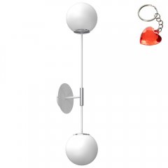 Kinkiet dwupunktowy mleczne kule SATELIT 4574 Luminex