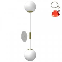 Kinkiet dwupunktowy mleczne kule SATELIT 4610 Luminex