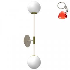 Kinkiet dwupunktowy mleczne kule SATELIT 4615 Luminex