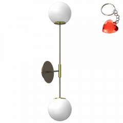 Kinkiet dwupunktowy mleczne kule SATELIT 4620 Luminex