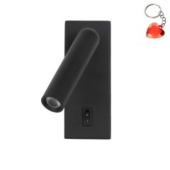 Kinkiet LED 2,5W z reflektorkiem i włącznikiem NOVA WL-46376-1-BK Italux