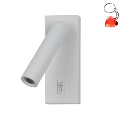 Kinkiet LED 2,5W z reflektorkiem i włącznikiem NOVA WL-46376-1-WH Italux