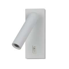 Kinkiet LED 2,5W z reflektorkiem i włącznikiem NOVA WL-46376-1-WH Italux