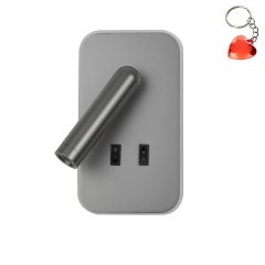Kinkiet LED 8W z reflektorkiem i włącznikiem DORIA WL-83957-1-GR Italux