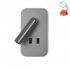 Kinkiet LED 8W z reflektorkiem i włącznikiem DORIA WL-83957-1-GR Italux