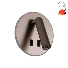 Kinkiet LED 8W z reflektorkiem i włącznikiem FURLA WL-53742-1-CF Italux