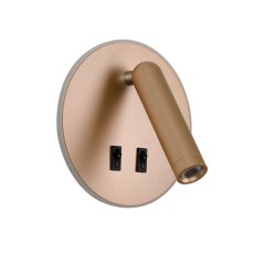 Kinkiet LED 8W z reflektorkiem i włącznikiem FURLA WL-53742-1-GD Italux