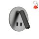 Kinkiet LED 8W z reflektorkiem i włącznikiem FURLA WL-53742-1-GR Italux