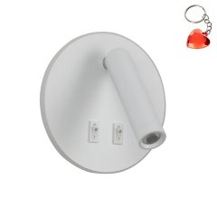 Kinkiet LED 8W z reflektorkiem i włącznikiem FURLA WL-53742-1-WH Italux