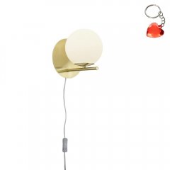 Kinkiet z włącznikiem kula PURE 202000108 Trio