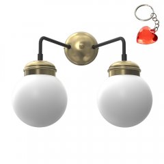 Podwójny kinkiet szklane kule na wysięgniku HYDRO 7034 Luminex