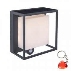 Lampa solarna zewnętrzna ścienna LED 3W z czujnikiem ruchu CURTIS 6934601118 Lutec