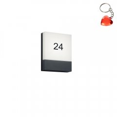 Lampa natynkowa ścienna z numerem domu LED 6W PECOS 227760142 Trio