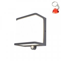 Lampa solarna natynkowa ścienna LED 12W z czunikiem ruchu DOBLO 6943701125 Lutec