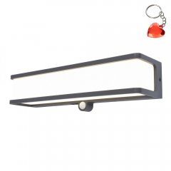 Lampa solarna natynkowa ścienna LED 16,5W z czunikiem ruchu DOBLO 6943801125 Lutec