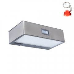 Lampa solarna zewnętrzna ścienna LED 2W z czujnikiem ruchu BRICK 6908501308 Lutec