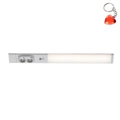 Oprawa podszafkowa LED 8W z gniazdkami, włącznikiem i gniazdami USB A i C BILAL E 78042 Rabalux