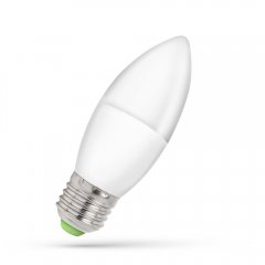 Żarówka LED Świecowa 6W E27 WW WOJ + 13061 Spectrum