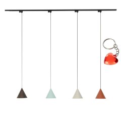 Zestaw jednofazowy z lampami wiszącymi TRACER SET CONO MIX 157 10617 TK Lighting