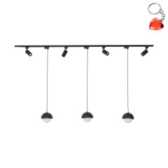 Zestaw jednofazowy z reflektorkami i lampa wiszącymi TRACER SET BONO BLACK 145 10605 TK Lighting