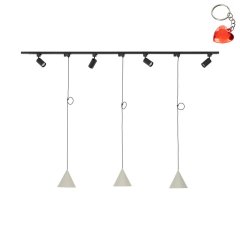 Zestaw jednofazowy z reflektorkami i lampa wiszącymi TRACER SET CONO BEIGE 142 10602 TK Lighting