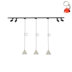 Zestaw jednofazowy z reflektorkami i lampa wiszącymi TRACER SET CONO BEIGE 151 10611 TK Lighting