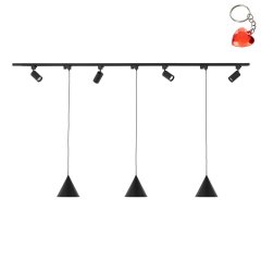 Zestaw jednofazowy z reflektorkami i lampa wiszącymi TRACER SET CONO BLACK 139 10599 TK Lighting