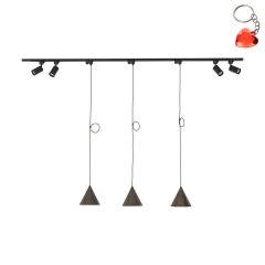 Zestaw jednofazowy z reflektorkami i lampa wiszącymi TRACER SET CONO BROWN 149 10609 TK Lighting