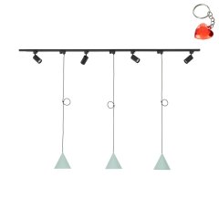 Zestaw jednofazowy z reflektorkami i lampa wiszącymi TRACER SET CONO MINT 143 10603 TK Lighting