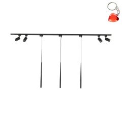 Zestaw jednofazowy z reflektorkami i lampa wiszącymi TRACER SET PIANO BLACK 156 10616 TK Lighting