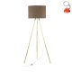 Lampa podłogowa trójnóg UMBERTO BROWN GOLD 16032 TK Lighting