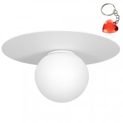 Lampa biała przysufitowa kula FLAT 3307 Luminex