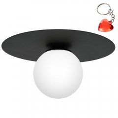 Lampa czarna przysufitowa kula FLAT 3308 Luminex