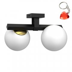 Lampa sufitowa 2-punktowa mleczne kule IDRIS 4628 Luminex