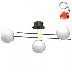 Lampa sufitowa 3-punktowa mleczne kule SATELIT 4559 Luminex
