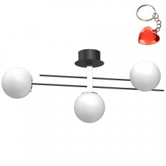 Lampa sufitowa 3-punktowa mleczne kule SATELIT 4563 Luminex