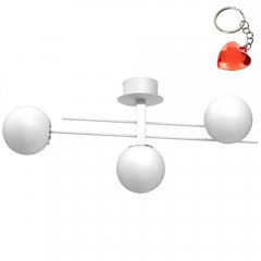 Lampa sufitowa 3-punktowa mleczne kule SATELIT 4576 Luminex