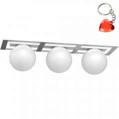 Lampa sufitowa 3-punktowa mleczne kule SATELIT 4577 Luminex