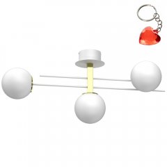 Lampa sufitowa 3-punktowa mleczne kule SATELIT 4612 Luminex